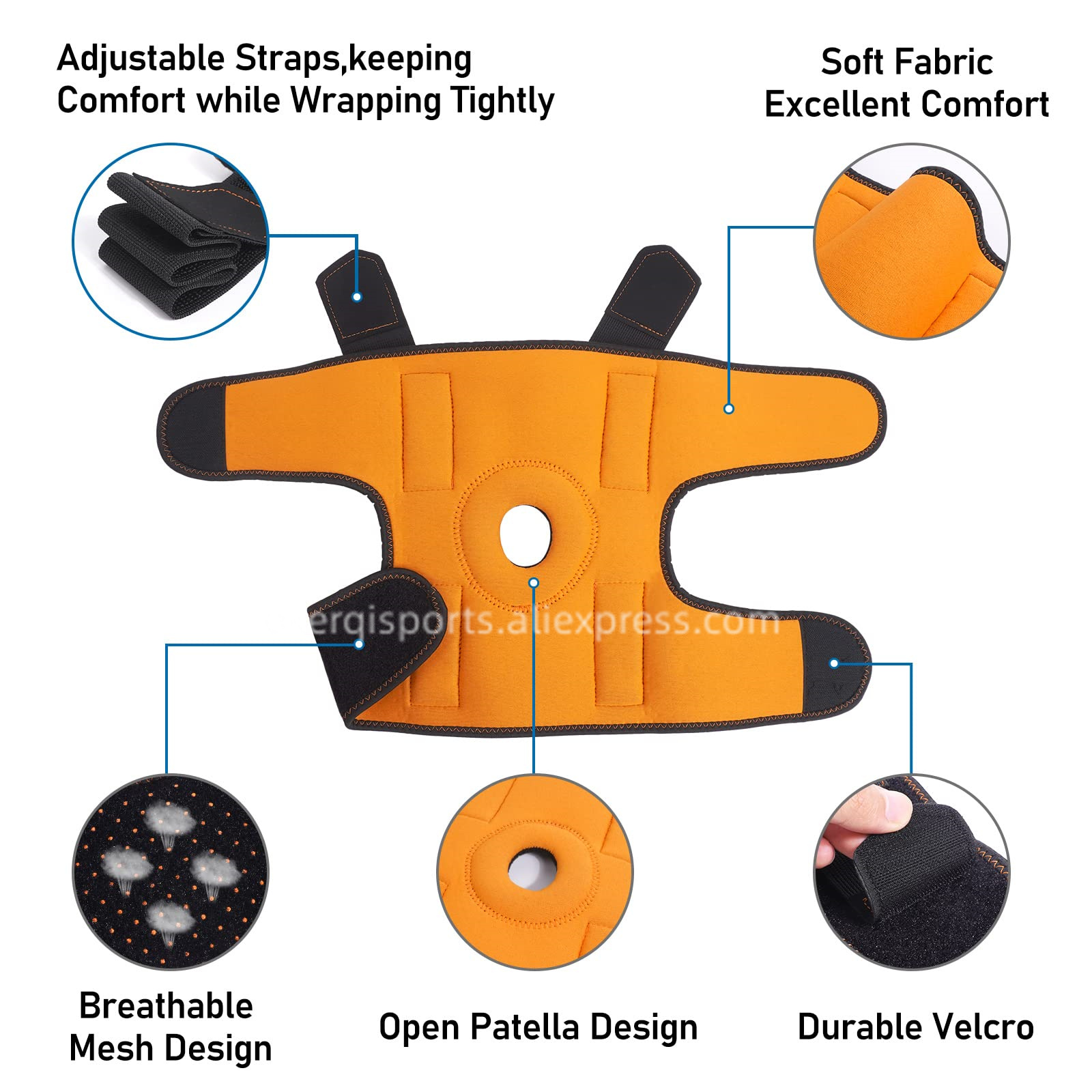 1 Peça Joelheira de Compressão - Knee Brace Badminton avaliação e preço